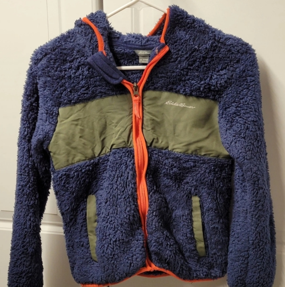 Eddie Bauer Fleece Boys Size: Small 7-8 Hooded Full Zip